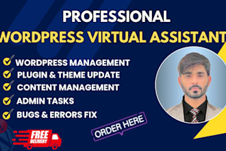 be your professional virtual assistant for wordpress management