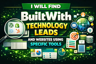 find builtwith technology leads and websites using specific tools