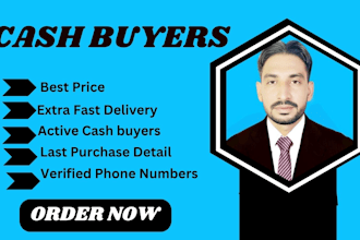 provide you active cash buyer leads with skip tracing