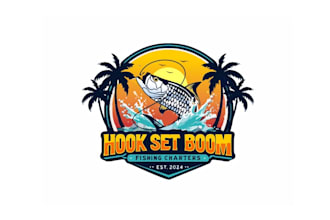 create creative and good looking fishing logo design