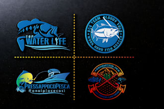 design modern hunting and fishing logo