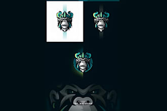 design awesome monkey character logo