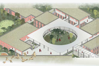 do 2d post digital architectural illustrations