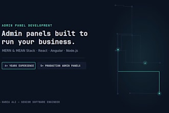 build a mern or mean stack admin panel using react, angular
