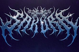 custom metal logo design bold powerful unique