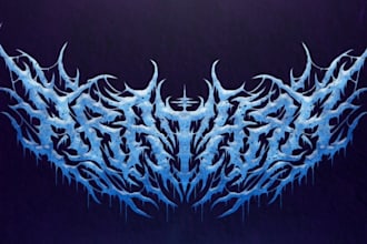custom metal logo design bold edgy professional