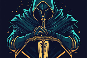 make a medieval fantasy game, rpg, mmo game logo