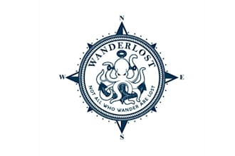 design amazing travel sea fish resort logo
