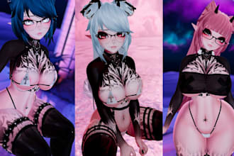 create custom 3d furry vrchat avatar nsfw furry avatar fursona for pc and quest