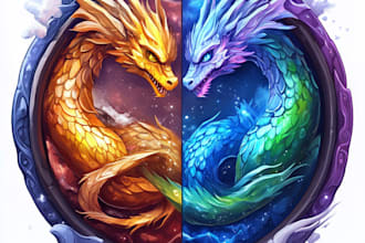 create unique medieval fantasy game, rpg, mmo game logo