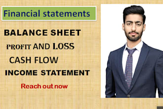 prepare financial statement, profit and lose and income statement