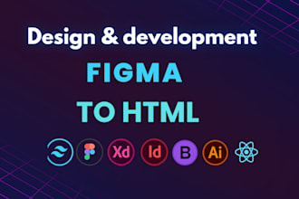 convert figma to HTML canva to HTML xd to HTML bootstrap responsive tailwind CSS