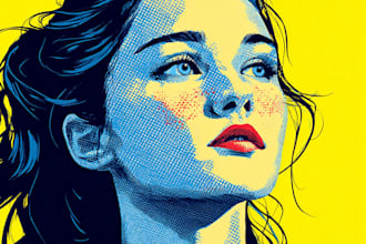 do a unique street pop art illustration