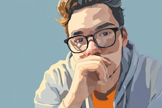 draw vector portrait cartoon portrait