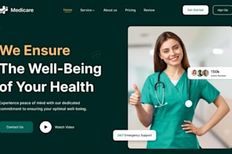 design hospital healthcare management online booking patient records seo website