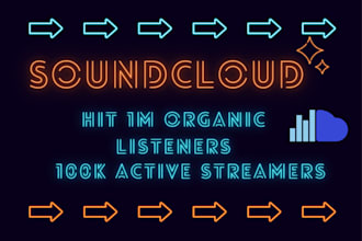 hit 1m organic listeners soundcloud promotion get 100k active streamers