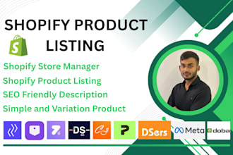 do manually shopify product listing and shopify product upload