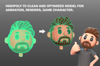 help you retopologize your 3d mesh to clean geometry