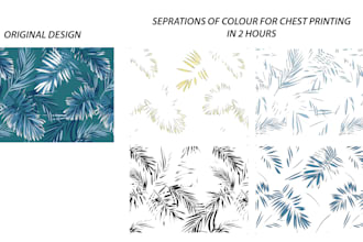 do color separation, vector, sharpen image, halftone for dtf, screen printing