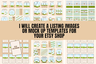 create listing images or mock ups for your etsy shop
