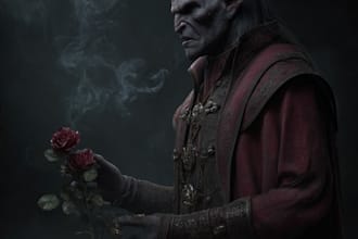 do fantasy horror vampire character art