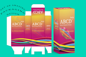 create custom packaging design and box mockup