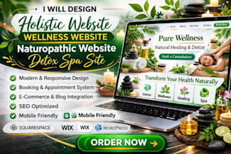 design holistic website wellness website naturopathic website detox spa website