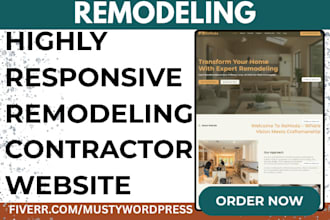 design remodeling, landscaping, and contractor website in wordpress