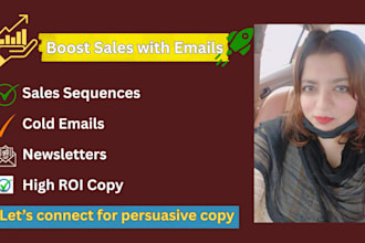 write persuasive sales email copy and high converting email sequences