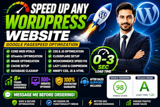optimize your wordpress website speed and core web vitals