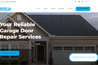 build garage door website garage door repair website, garage door landing page