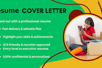 create professional ats friendly resume and cover letter
