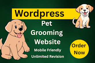 develop a professional pet grooming website in wordpress