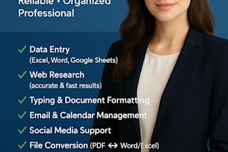 do data entry, copypaste task, web research, data scraping