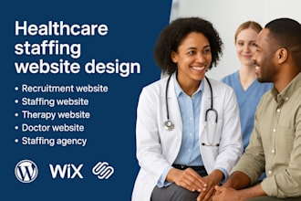 design healthcare staffing agency website,recruitment website,healthcare website