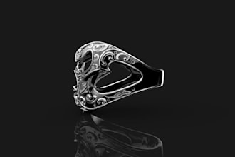 sculpt 3d jewelry design, ring, bracelet, necklace, earring belt for 3d printing