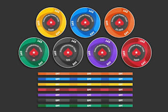 make modern professional poker chip or poker logo for your business