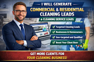 generate commercial cleaning service leads using facebook ads and google ads