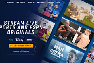 design professional tournament, sport, streaming website