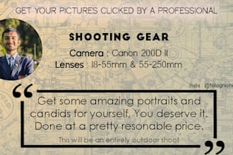 be your personal photographer in pune