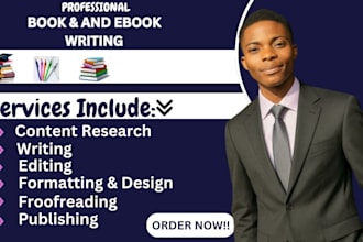 do professional ebook ghostwriter, editor and formatter