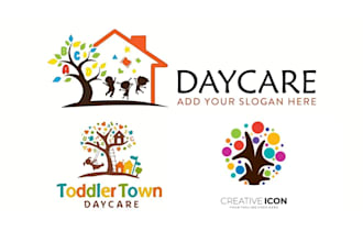 design unique childcare daycare and babyshop or kids logo design
