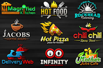 design a tasty and modern logo for your restaurant or food brand