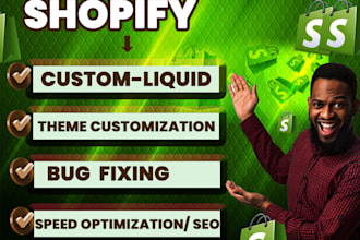 do shopify custom coding, shopify bug fix, theme customization, shopify design