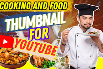 design high CTR viral cooking and food youtube thumbnails