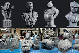 create 3d anime figurines, toys, action figures, statues for 3d printing