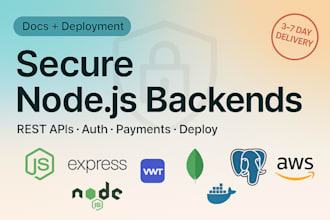 build a secure and scalable node js backend API