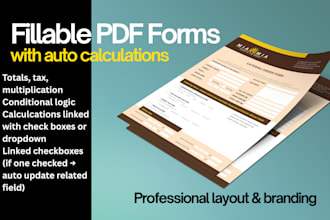 design interactive fillable PDF forms with calculations and validations