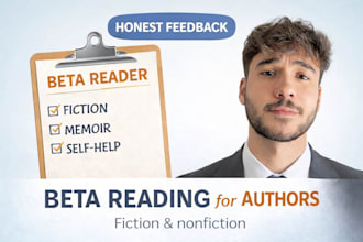 beta read your fiction or nonfiction manuscript with detailed feedback