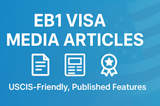write and publish eb1 media article on major trade publications